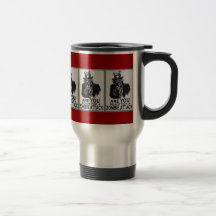 'ARE YOU READY FOR A ZOMBIE ATTACK' bloody red Mug