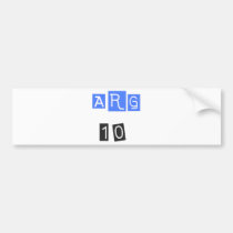 ARG 10! Cool sports design! bumper stickers