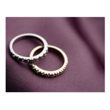 Argent d'anneaux de mariage carte postale