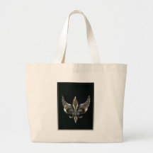 ARGENT ET FLEUR-DE-LIS À AILES PAR NOIR SACS