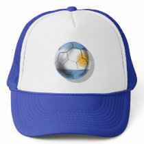 Argentina Argentine Soccer Ball Shirts Mesh Hat