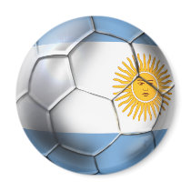Argentina Argentine Soccer Ball Sports fans Fridge Magnets