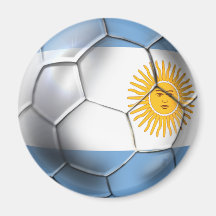 Argentina Argentine Soccer Ball Sports fans Fridge Magnets