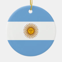 Argentina Flag Christmas Ornament