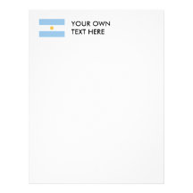Argentina Flag Customized Letterhead