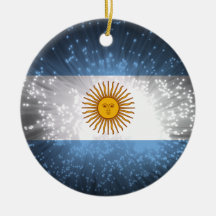 Argentina Flag Firework Ornament