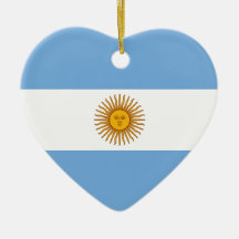 Argentina Flag Heart Ornament
