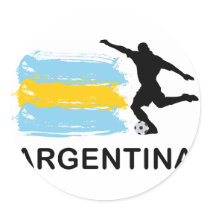 Argentina Football Round Sticker
