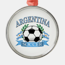 Argentina soccer ball designs christmas ornaments