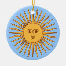 Argentina Sol de Mayo Christmas Ornament