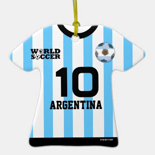 Argentina World Cup Soccer Jersey Ornament