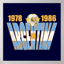 Argentinian flag 1978 1986 World Champions gifts Poster