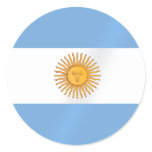 Argentinian flag of Argentina Albicelestes Gifts Round Stickers