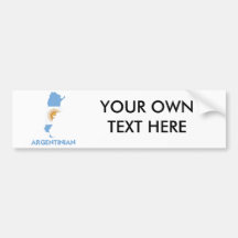 ARGENTINIAN MAP BUMPER STICKERS
