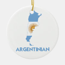 ARGENTINIAN MAP CHRISTMAS ORNAMENTS