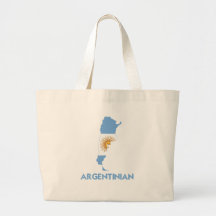 ARGENTINIAN MAP TOTE BAGS