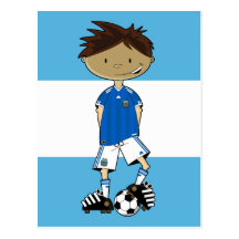 Argentinian Soccer Boy Postcard