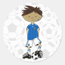 Argentinian Soccer Boy Sticker