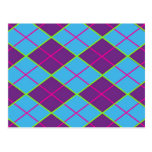 Argyle background post card