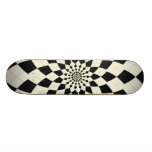 Argyle Burst/Flower - Black & White Skateboard Deck