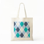 Argyle: Code Name “Eclectic Blue” tote bag