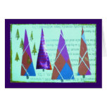 Argyle Collage of Trees Greeting Card