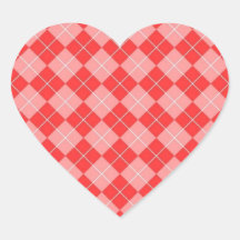Argyle Heart Heart Sticker