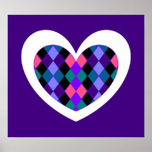 Argyle heart poster