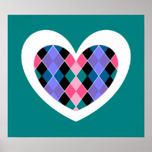 Argyle heart posters