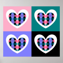 Argyle hearts poster