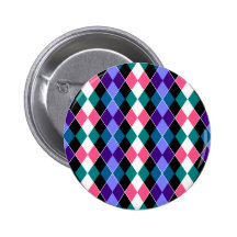 Argyle Pinback Button