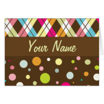 Argyle Polka Dots Cards