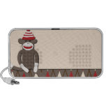 Argyle Sock Monkey Doodle Notebook Speakers