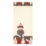 Argyle Sock Monkey Rack Card