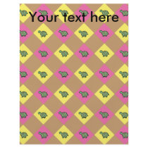 Argyle turtle pattern on brown full color flyer