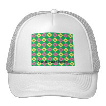 Argyle turtle pattern on green hat