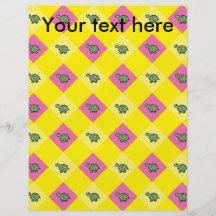 Argyle turtle pattern on yellow flyer