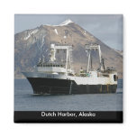 Arica, Fishing Trawler in Dutch Harbor, Alaska Fridge Magnet