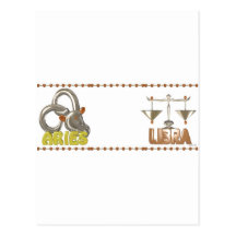 Aries Libra friendship astrology Postcards