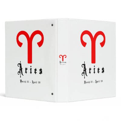 Aries, march 21 -april 19 vinyl binder by ab_photodesigner