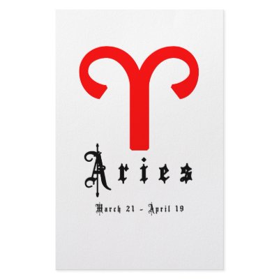 Aries, March 21 - April 19 Stationery by ab_photodesigner