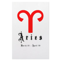 Aries, March 21 - April 19 Stationery