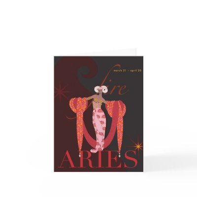 Aries Note Greeting Card by LImageGraphics