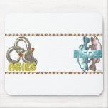 Aries Pisces zodiac friendship Mousepad