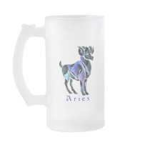 Aries Ram Frosted Beer Mug