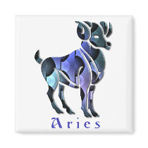 Aries Ram Square Magnet