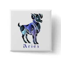 Aries Ram Square Pin