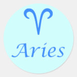 Aries Round Stickers