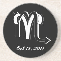 Aries & Scorpio bw Coasters