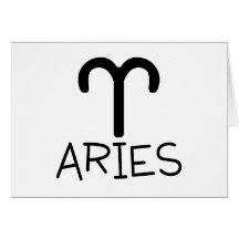 Aries with Symbol Greeting Cards